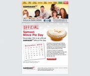 Official Samson Mince Pie Day, Mince Pies Email