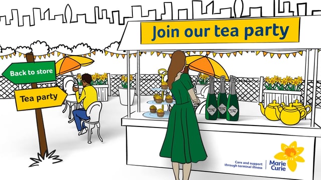 Tea party animation: roof terrace, John Lewis pitch